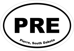 Pierre, South Dakota Oval Stickers