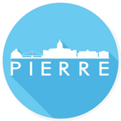 Pierre South Dakota Usa Blue Icon Sticker