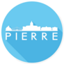 Pierre South Dakota Usa Blue Icon Sticker