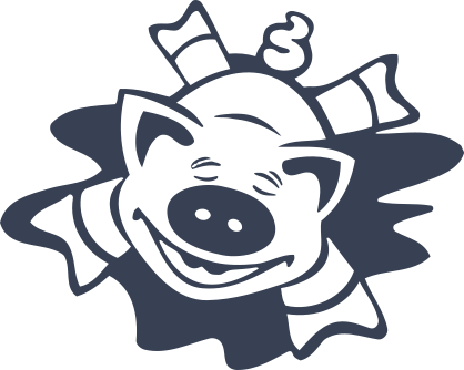 Pig In Mud Sticker