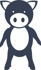 Pig Standing Sticker