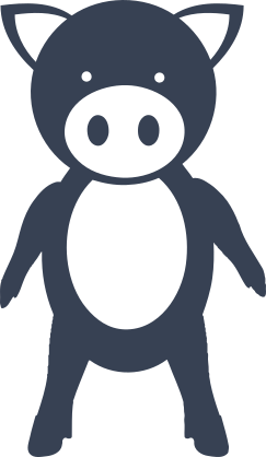 Pig Standing Sticker