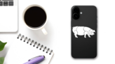 Pig Sticker on a Phone (New) example