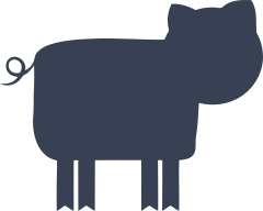 Pig With Curled Tail Sticker