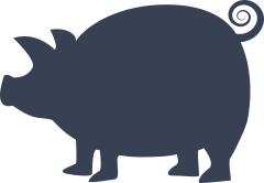 Pig With Swirled Tail Sticker
