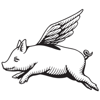 Pig With Wings Sticker