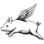 Pig With Wings Sticker