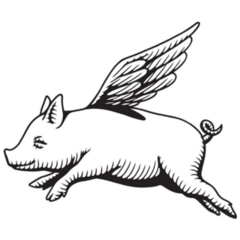 Pig With Wings Sticker