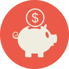 Piggy Bank With Coin Sticker