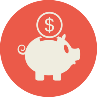 Piggy Bank With Coin Sticker