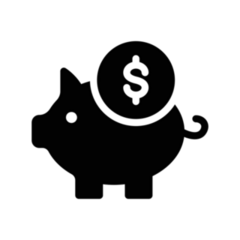 Piggy Bank With Coin Symbol Sticker