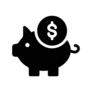 Piggy Bank With Coin Symbol Sticker