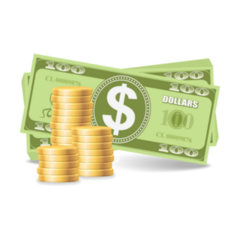 Pile of American Money Sticker