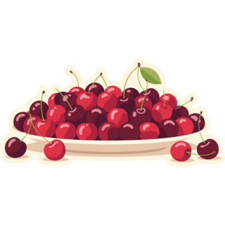 Pile Of Cherries Sticker