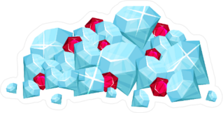Pile of Diamonds and Rubies Sticker