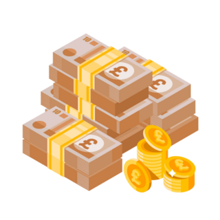 Pile of English Money Sticker