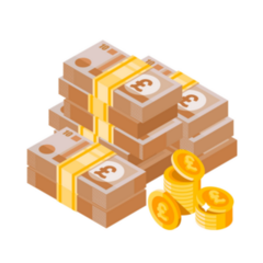 Pile of English Money Sticker