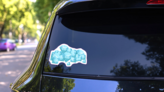 Pile Of Precious Gemstones, Diamond Sticker on a Rear Car Window (New) example