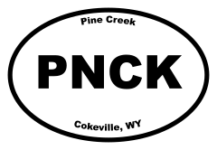 Pine Creek Oval Sticker