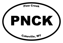 Pine Creek Oval Sticker