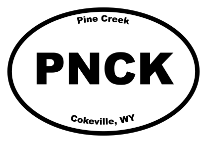 Pine Creek Oval Sticker