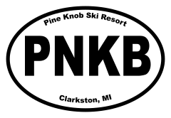 Pine Knob Ski Resort Oval Sticker