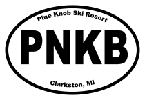 Pine Knob Ski Resort Oval Sticker