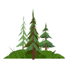 Pine Tree Canada Forest Outline Sticker