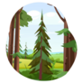 Pine Tree Canadian Forest Landscape Sticker