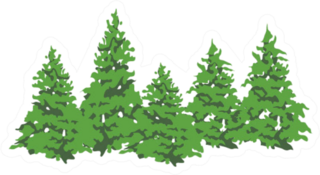 Pine Trees Grouped Sticker