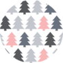 Pine Trees, Pattern Background Sticker