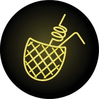 Pineapple Cocktail Neon Icon Sticker