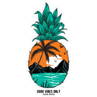 Pineapple Good Vibes Only Hawaii Sticker