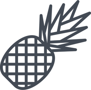 Pineapple Line Icon Sticker