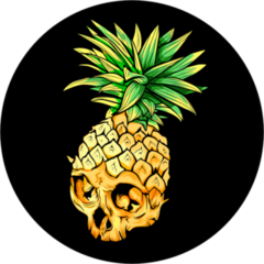 Pineapple Skull Sticker