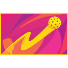 Pink Abstract Pickleball Sticker