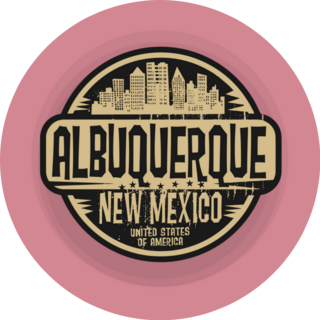 Pink Albuquerque, New Mexico Sticker