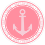 Pink Anchor Baby on Board Sticker