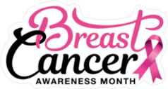Pink and BlackBreast Cancer Awareness Month Sticker