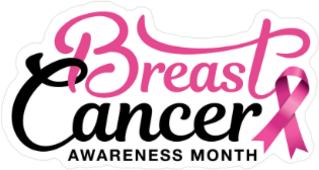 Pink and BlackBreast Cancer Awareness Month Sticker