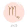 Pink And Gold Scorpio Zodiac Sign Sticker