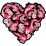 Pink Axolotl Heart Sticker