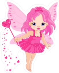 Pink Baby Fairy Sticker