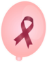 Pink Balloon With A Breast Cancer Awareness Ribbon Sticker