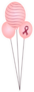 Pink Balloons With An Awareness Ribbon Breast Cancer Sticker