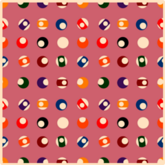 Pink Billiards Pattern Sticker