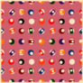 Pink Billiards Pattern Sticker
