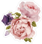 Pink Bouquet of Roses Flower Stickers