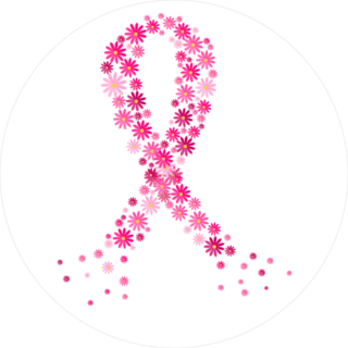 Pink Breast Cancer Awareness Pink Ribbon Daisy Flower Sticker
