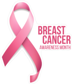 Pink Breast Cancer Awareness Ribbon Sticker